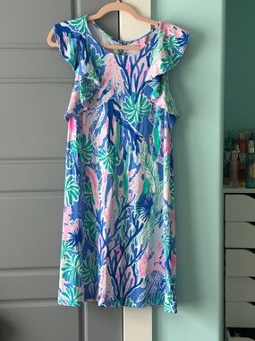 Lilly Pulitzer Tropical Print Sleveless Dress